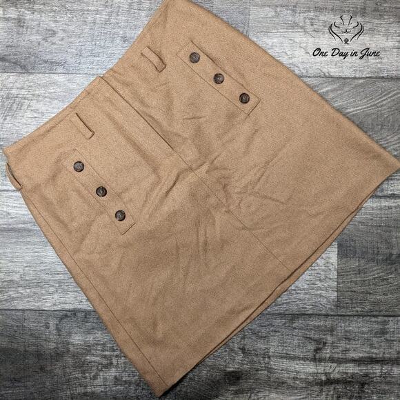 Halogen Wool Pocketed Mini Skirt Size 10 - Picture 1 of 5